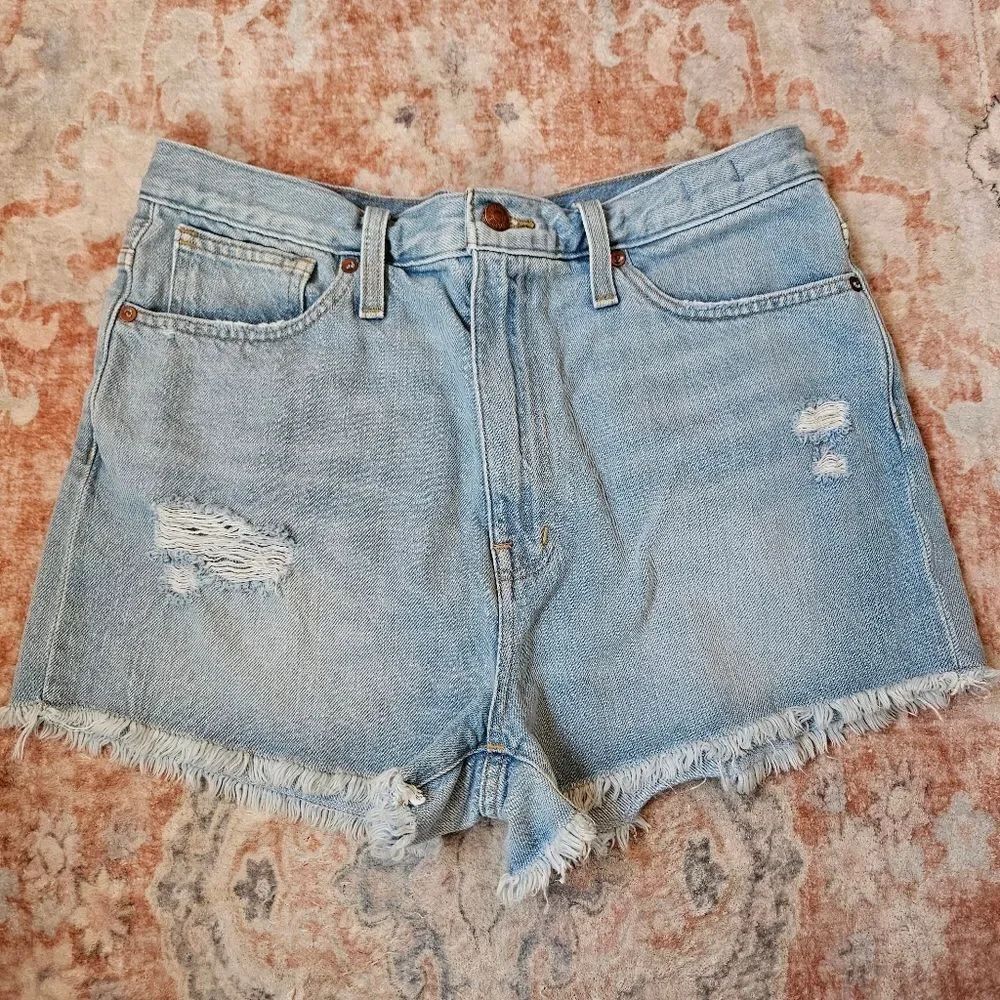 Madewell The Momjean Short High Rise Denim Cutoff